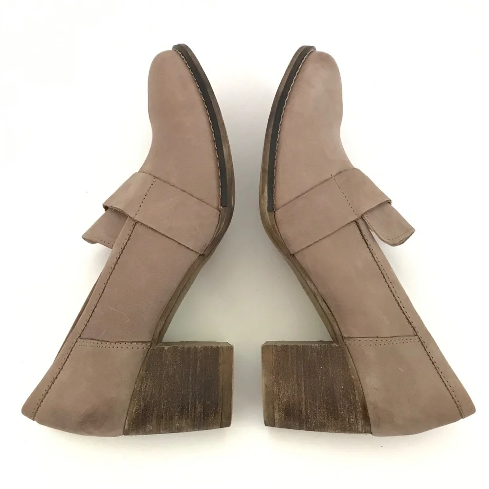 ZAPATO Leather Pump Loafer Tan Women’s Size 9.5 EU 40